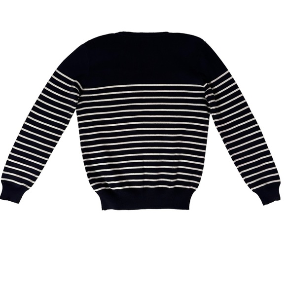 Polo Ralph Lauren Boys Navy White Stripe Cotton Crew Neck Sweater L (14 - 16) - Picture 6 of 13